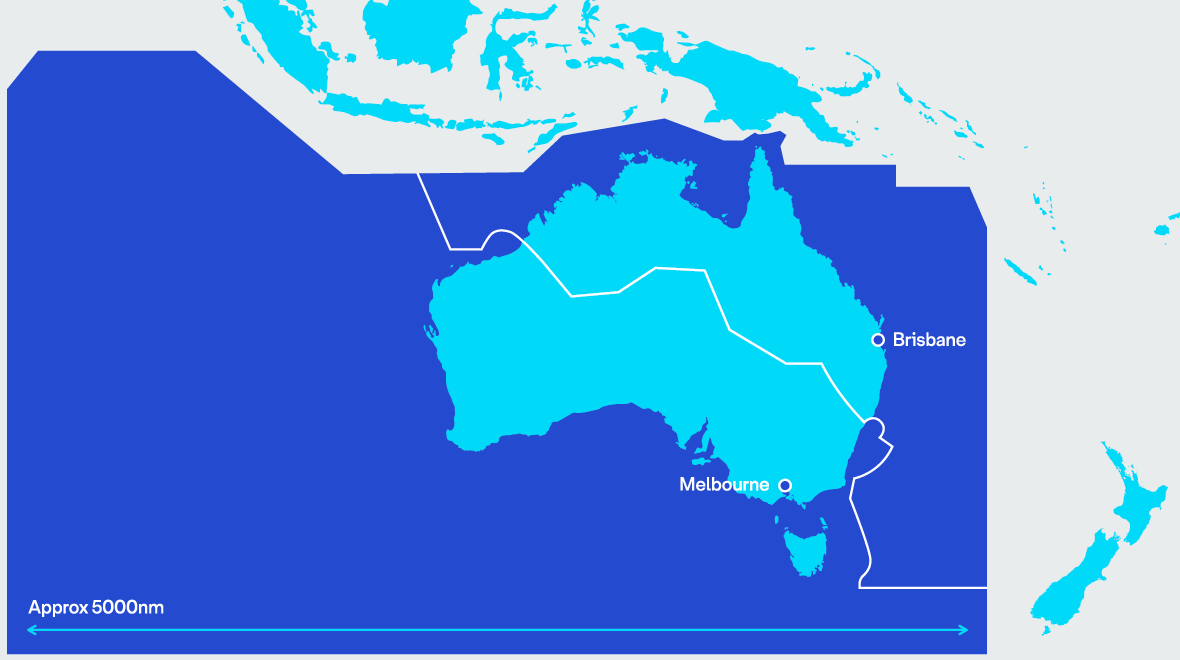 Australian Airspace Map – description below